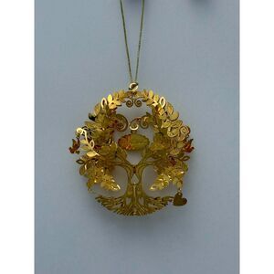 Danbury Mint 2017 Annual 23kt Gold Christmas Ornament Tree of Life with Box